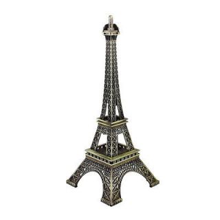 25.5cm Antiqued Bronze Tone France Miniature Eiffel Tower Model Decor