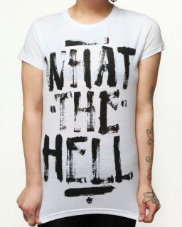 Abbey Dawn What The Hell Blk/Wht Shirt AVRIL LAVIGNE L
