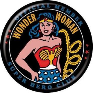 Button Pin Badge DC Comics Wonder Woman Retro AB9