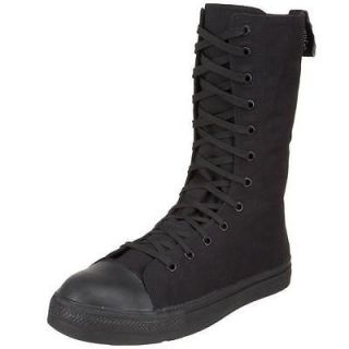 Demonia Black Canvas Mens Calf Steel Toe Sneaker Boot TYRANT 201ST/B