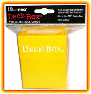 Ultra Pro DECK BOX YELLOW Card Holder mtg yugioh wow magic gathering
