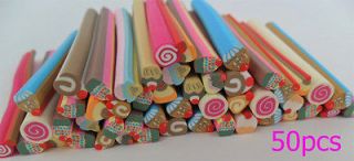 Candy type Fimo Canes Rods Sticks Sticker DIY Slice Tips Decoration