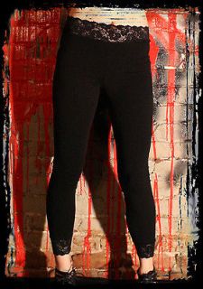 Lace / Metal Leggings Black Stripes Polkadot Red Plaid XS to 2XL punk