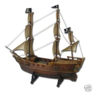 13 LONG DECORATIVE PIRATE SAIL SHIP DISPLAY W/ STAND CAPTAIN HOOK