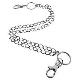 New Silver Metal Security Purse Wallet Key Snatch Chain Single/Double