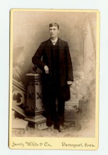 Slender Young Man   Davenport,Iowa   Jarvis White & Co. Photographer