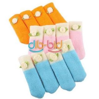 4PCS Chair Table Leg Knitting Floor Protector Foot Cover