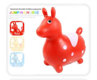 New Inflatable Hopping horse bouncer hopper included Pump(Red)