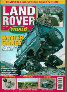 LAND ROVER WORLD MAGAZINE 03/10 DEFENDER,RC CRAWLER,REBUIL DING A