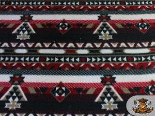 Fleece Printed AZTEC FOUR Fabric / 58 W / Sold BTY S 348
