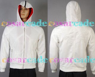 Assassins Creed Desmond Miles Coat Hoodie Jacket Costume White