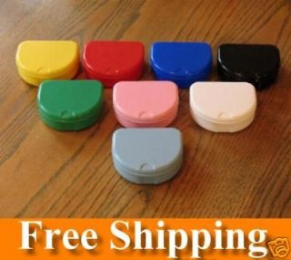 Colors Denture Retainer Box Orthodontic Dental Case Mouth Tray Brace