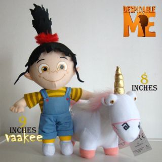 Despicable Me Unicorn & Girl Agnes 2PCS Plush Doll Stuffed Animal Cute