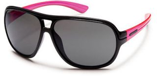 New SunCloud Wingman Sunglasses Black Pink Temple Frame, Polarized