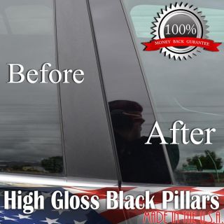 F150 04 08 Piano Black Door Pillar Post Window Decal Cover Trim Kit