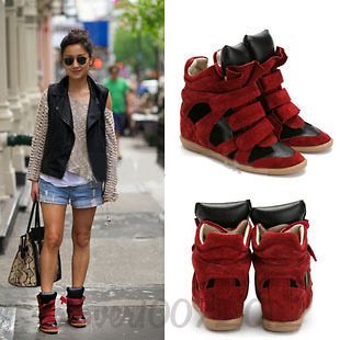 100% Leather Wedge Sneaker casual NEW ISABEL MARANT boots US5 9 EUR35