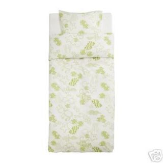 IKEA KORALL MANET   Quilt Cover Pillowcase Green Twin