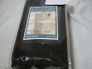 New Sure Fit Stretch Dining Room Chair Cover   Malta Knit Coffee NIP