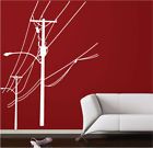 Electric Pole Vinyl Art Wall Stickers / Wall Decals