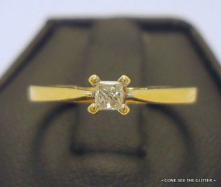 Estate 14kt. Yellow Gold .29ct. Princess Cut Diamond Engagement~Fri
