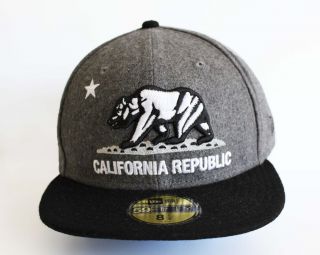 New Era 5950   California Republic Charcoal/White /Black  Official