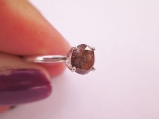 Natural rare chocolate red diamond solitaire 1.32ct size 6 gorgeous