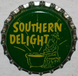 Rare soda pop bottle cap SOUTHERN DELIGHT hillbilly picture unused new