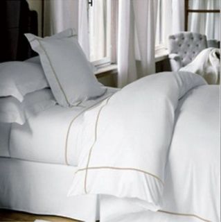 ELEGANT YVES DELORME ATHENA 500 THREADCOUNT BED LINEN IN ENCRE/LIN