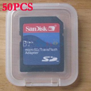 Thick SD MMC Digital Memory Card Plastic Empty Case Box 50pcs