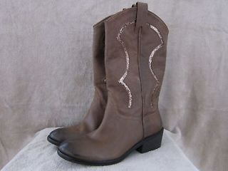 REBA Casee Western Inspired Womens Leather Boots Shoes US 8.5 M NWOB