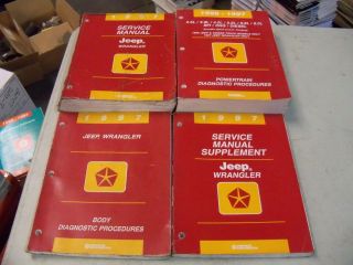 1997 JEEP WRANGLER SHOP SERVICE REPAIR MANUAL 4 PIECE SET INCLUDES