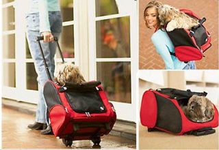 Roll Along Carrier & Dog Backpack ON WHEELS Travel