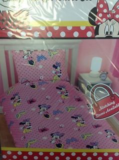 Minnie Mouse Girls Disney Pink Single Bedding Set NEW