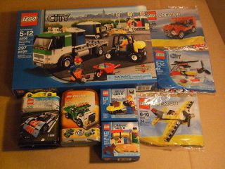 NEW Lot of 8 Lego City Creator Sets Truck Mini Helicoptor Airplane
