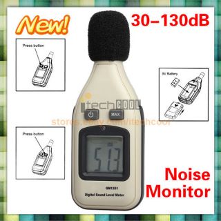 LCD Digital Audio Sound Noise Level Meter Decibel Monitor Pressure