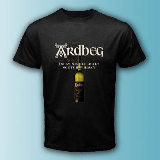 New Ardbeg Distillery Single Islay Malt Scotch Whisky Black T Shirt