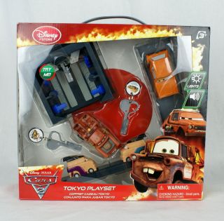 Disney Pixar Cars 2 Key Charger Tokyo Playset Mater Gremlin Vechiles