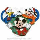 JUMBO LE✿Disney Pin✿Christmas Wreath✿Mickey Mouse✿Donal