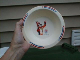 1991 Kelloggs Tony the Tiger USA Olympics Sponsor Plastic Cereal Bowl