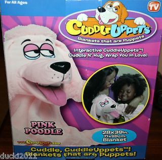 PLAY CUDDLEUPPETS PINK POODLE STUFFED ANIMAL BLANKET PUPPETS PINK DOG