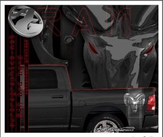 Dodge Ram truck bed band decal graphic