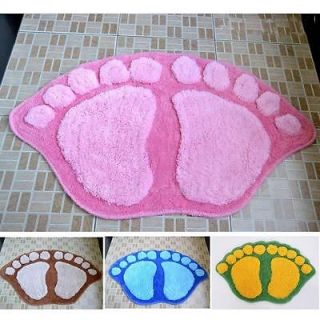 Cute Big Feet Bathroom Absorbent Mats Door Mat Foot Prints Floor Rug
