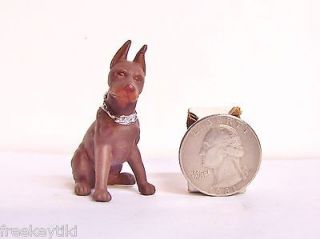 Hood Hounds Dog RED Doberman Pinscher 2 RARE DOBIE Figure Figurine