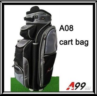 A08 14way full length Individual divider golf cart bag black grey