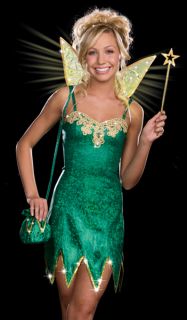 Tween Teen Fairy Deluxe Tinkerbell Fancy Dress Halloween Costume