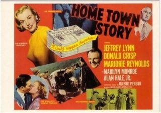 Home Town Story Marilyn Monroe Movie • Postcard