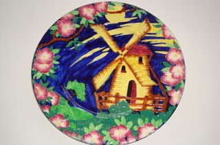 Vintage Maling Hand Painted WINDMILL Plate