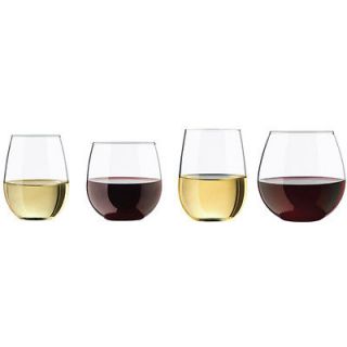 Reserve Stemless Wine Glass Set   8 Pieces   Bar Party Drinkware