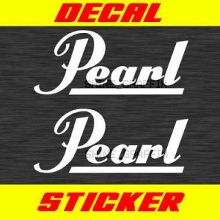 Pearl Drums 2 Decals 6 Sticker   bass Drum head MASTERS EXPORT FORUM