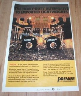 Premier APK drum kits 1988 magazine advert